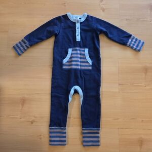 Boden Navy and Light Blue Kids One Piece 12-18M